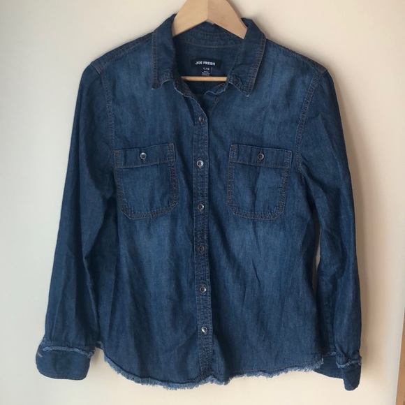 Joe Fresh Tops - Joe Fresh Denim Long Sleeve Button Down Top